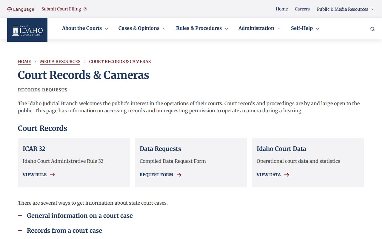 Teton County criminal court case record access options