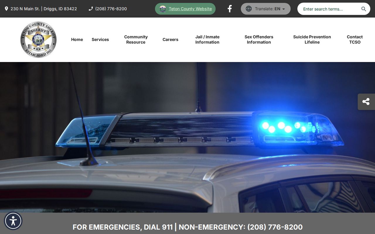Teton County Sheriff's Office official website