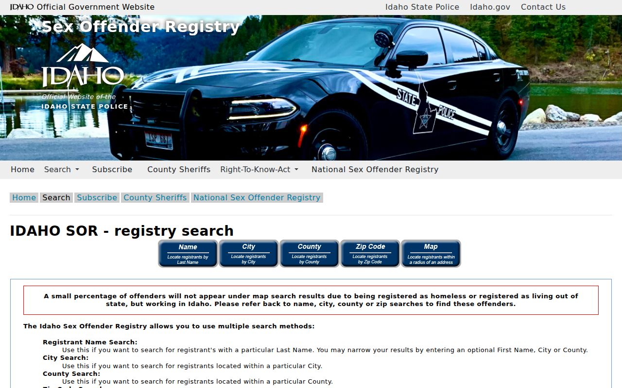Official Teton County sex offender registry search