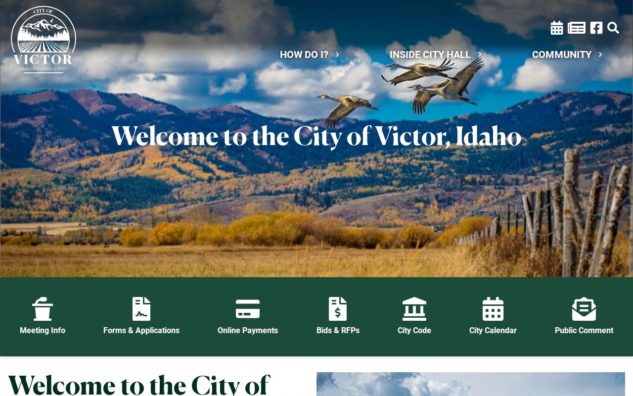 Official City of Victor government website